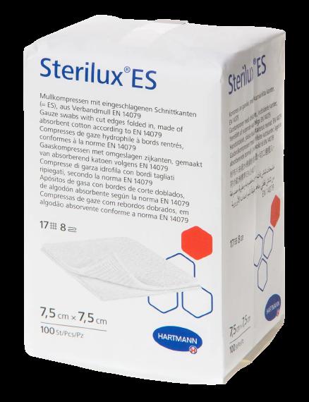 Марлеві серветки Sterilux® ES, 7,5см х 7,5см, нестерильні, 100шт. в упаковці